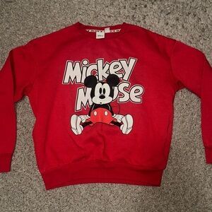 Disney Red Mickey Mouse crew neck sweater
